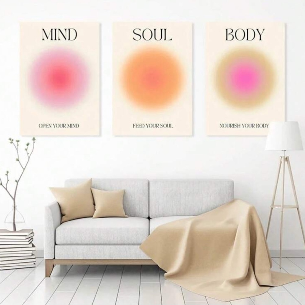 Abstract Mind, Soul, Body Art Set